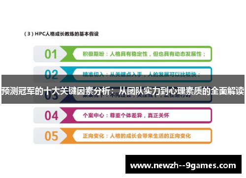 预测冠军的十大关键因素分析：从团队实力到心理素质的全面解读